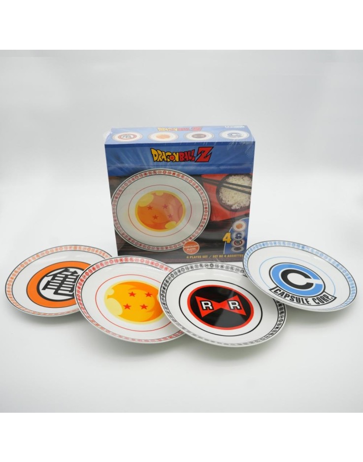 Dragon Ball Emblems Set of 4 Porcelain Plates