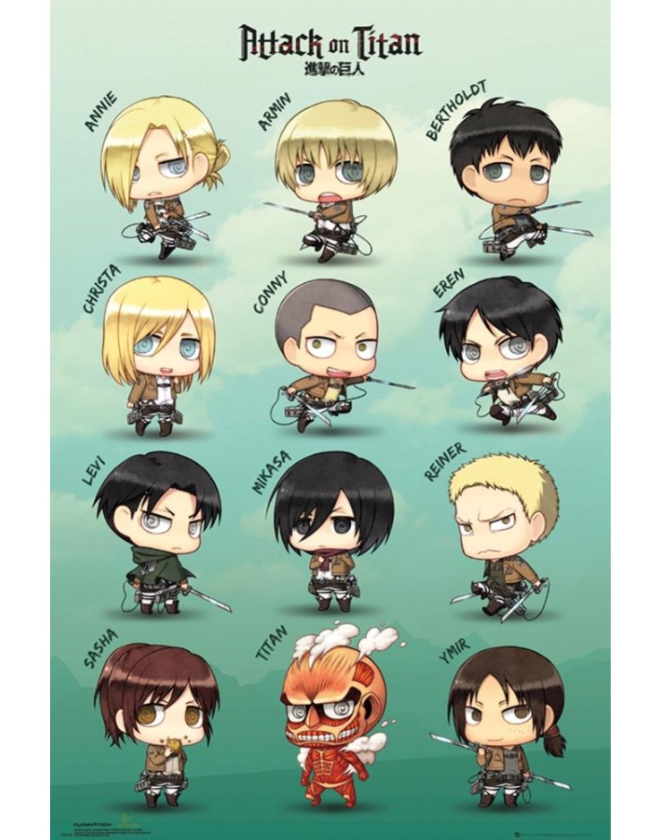 Attack On Titan Chibi Characters 61 x 91.5cm Maxi Poster