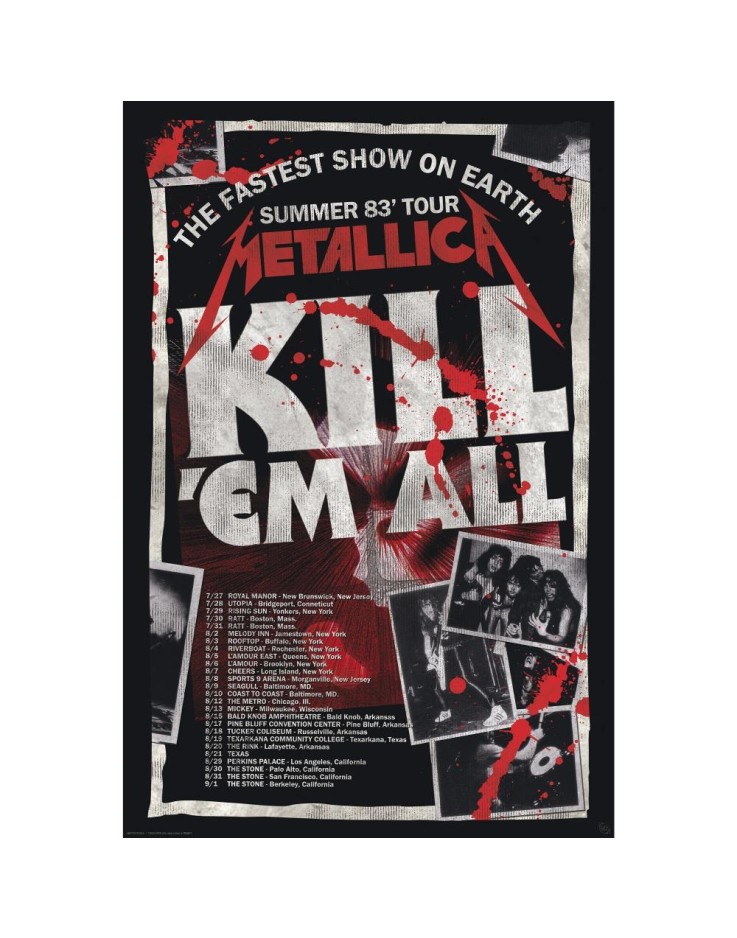 Metallica Kill 'Em All 83 Tour 61 x 91.5cm Maxi Poster