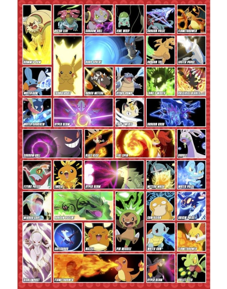 Pokémon Moves 61 x 91.5cm Maxi Poster