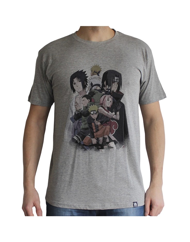 Naruto Shippuden Group Men's T-Shirt - Grey