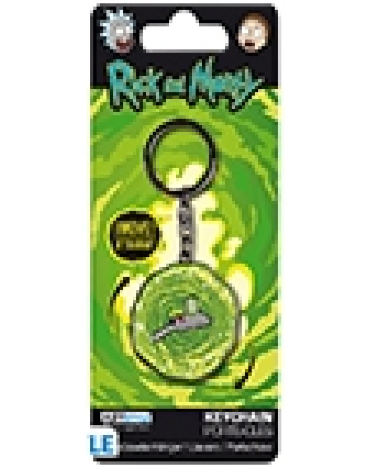 Rick & Morty Portal Gun Metal Keychain