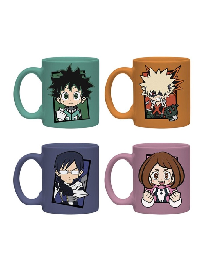 My Hero Academia Chibi Characters Set of 4 Espresso Mugs