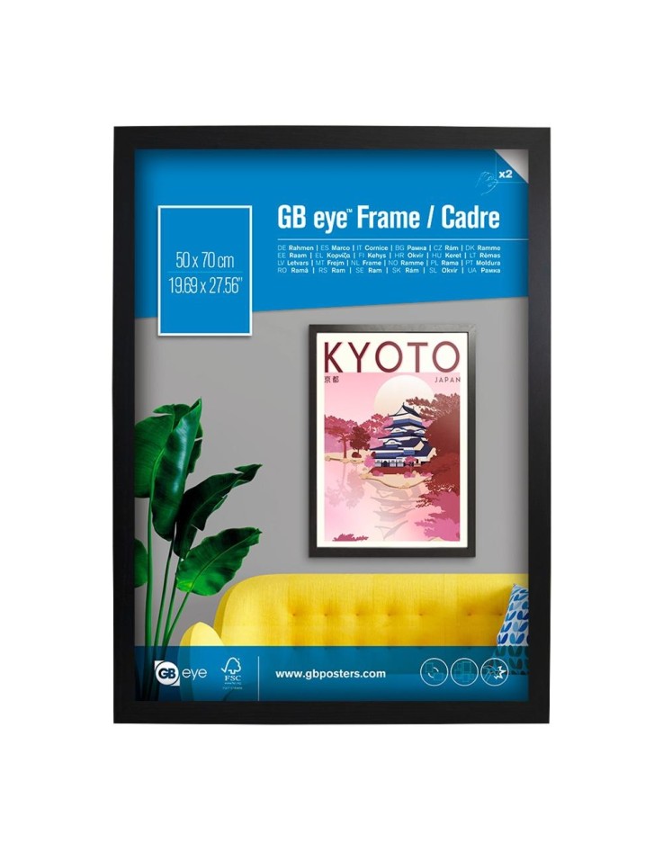 GB Eye Contemporary Wooden Black Picture Frame - 50 x 70cm