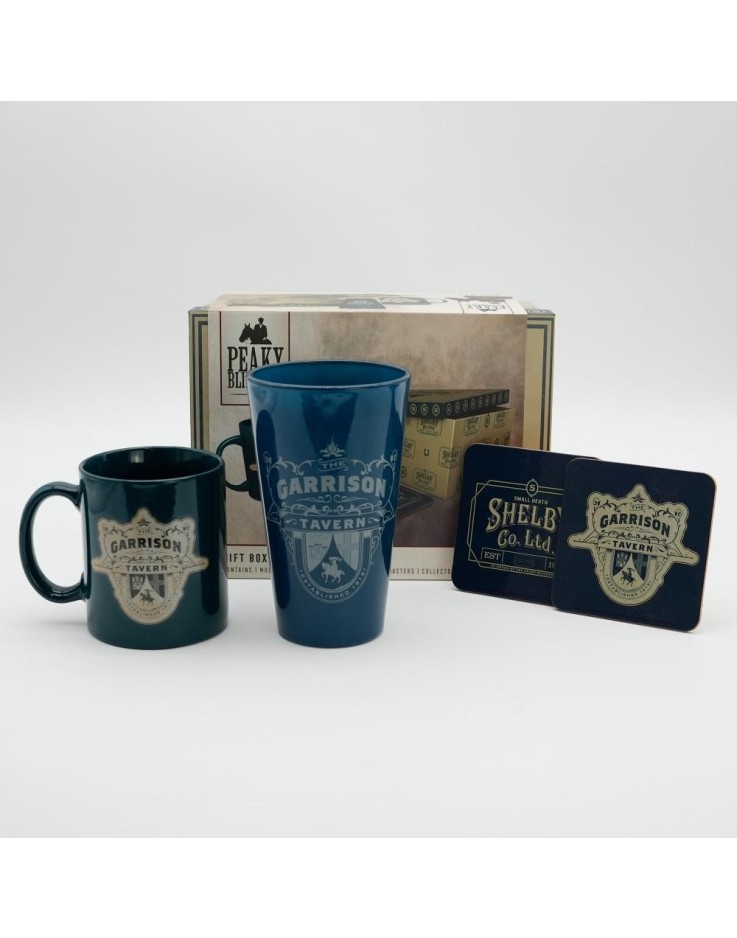 Peaky Blinders The Garrison Mug, 400ml Glass & 2 Coasters Collectable Gift Box