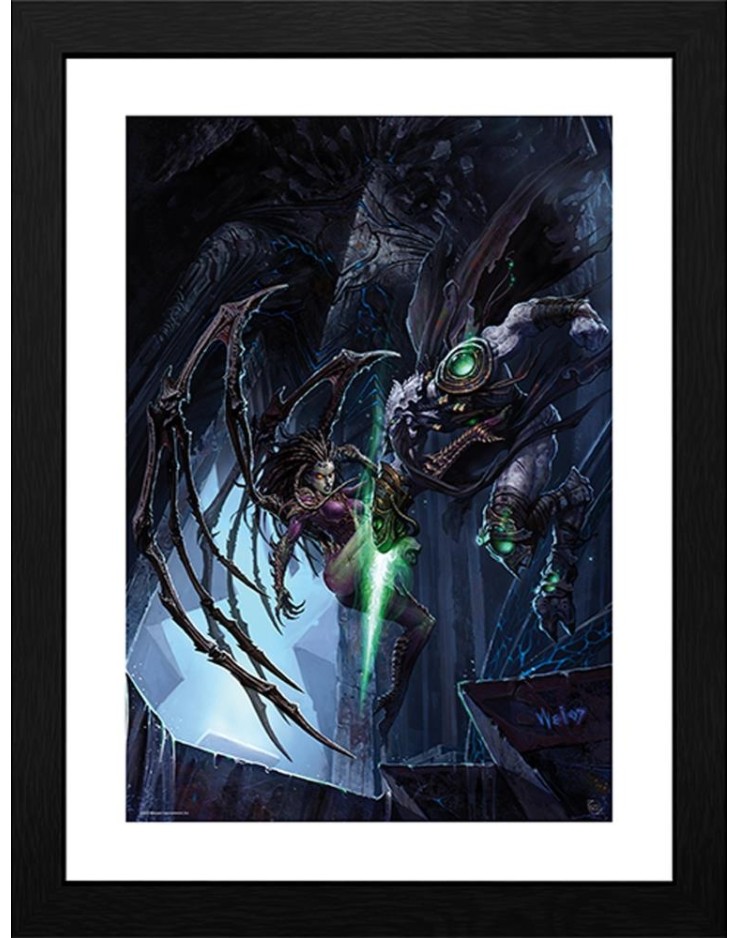 Starcraft Zeratul vs Kerrigan 30 x 40cm Framed Collector Print