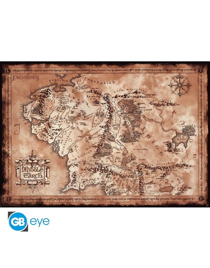 The Lord of The Rings One Map 61 x 91.5cm Maxi Poster