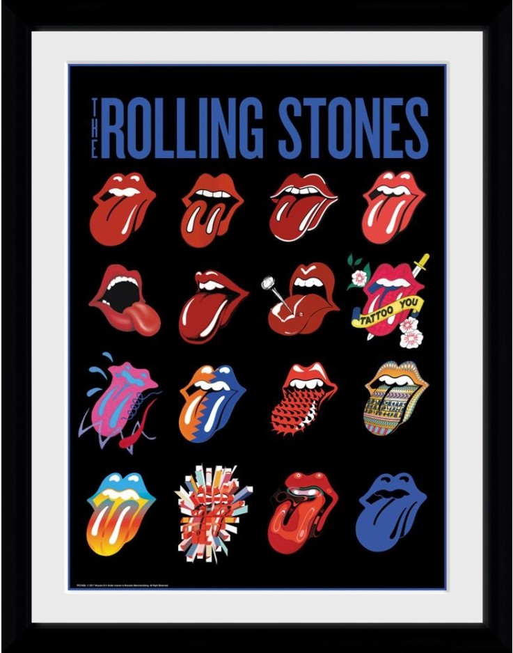 The Rolling Stones Tongues 30 x 40cm Framed Collector Print
