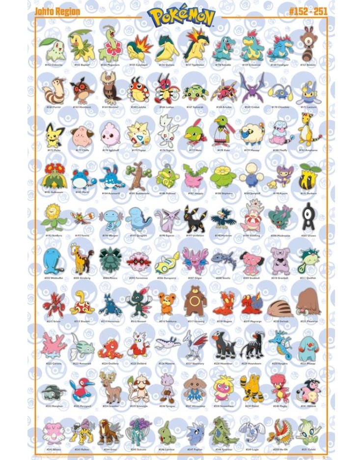 Pokémon Johto English 61 x 91.5cm Maxi Poster