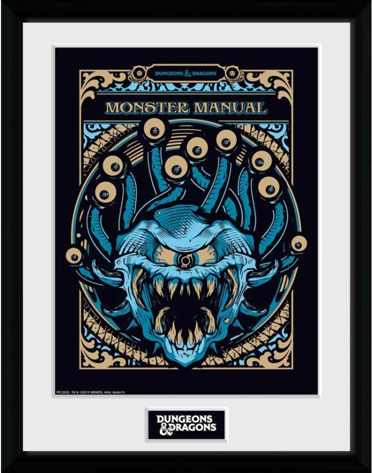 Dungeons & Dragons Monster Manual  30 x 40cm Framed Collector Print