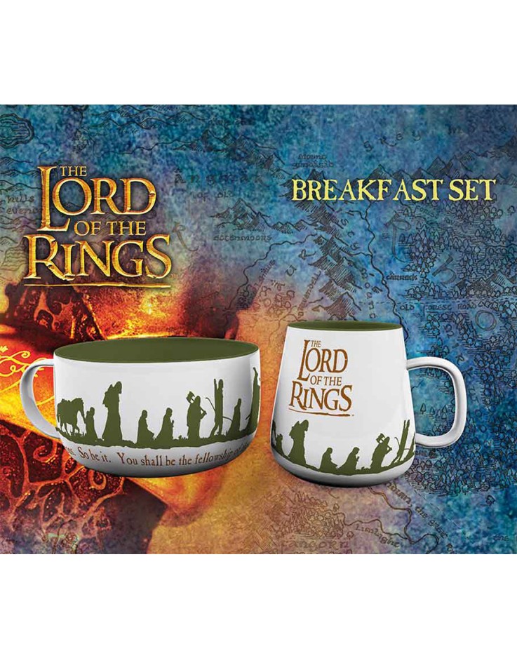 The Lord of The Rings Fellowship Mug & Bowl Breakfast Set