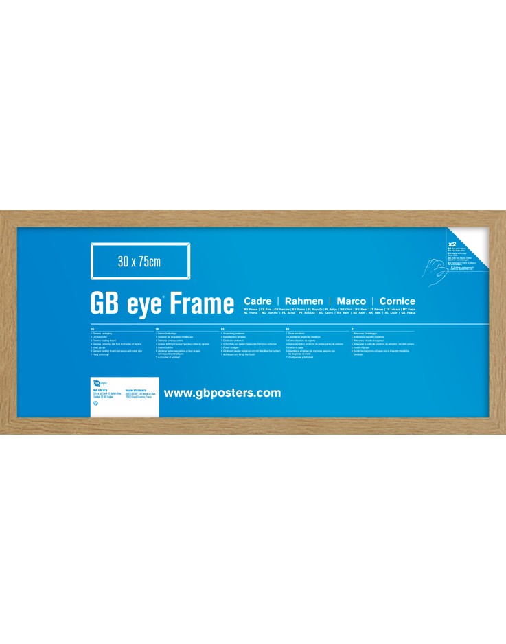 GB Eye Contemporary Wooden Oak Picture Frame - 30 x 75cm