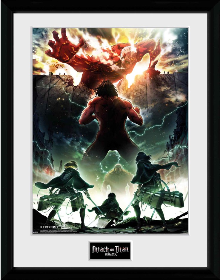 Attack On Titan Key Art  30 x 40cm Framed Collector Print