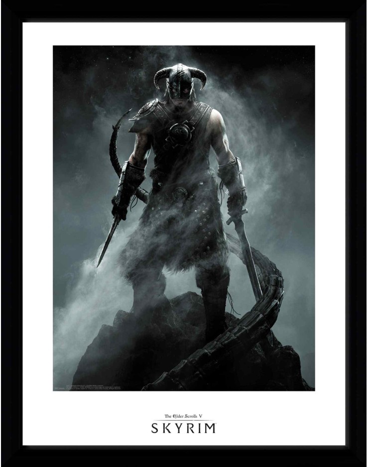 Skyrim Dragon Born 30 x 40cm Framed Collector Print