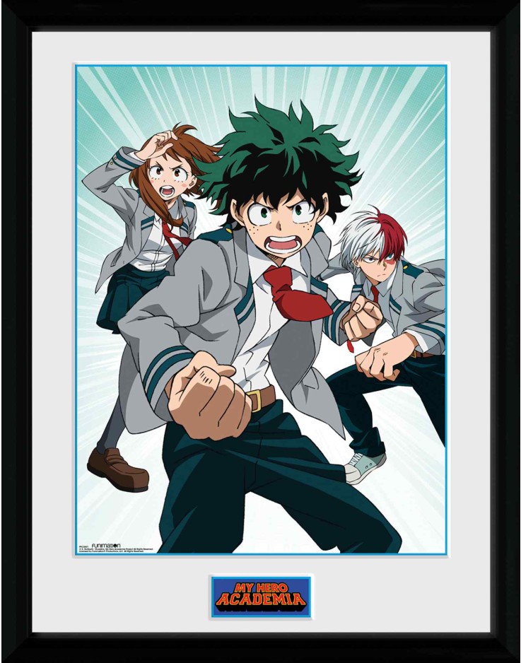 My Hero Academia Trio 30 x 40cm Framed Collector Print