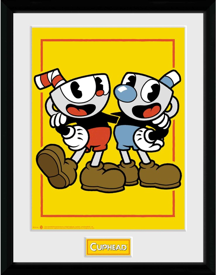 Cuphead Cuphead and Mugman 30 x 40cm Framed Collector Print