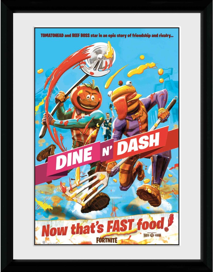 Fortnite Dine n Dash  30 x 40cm Framed Collector Print