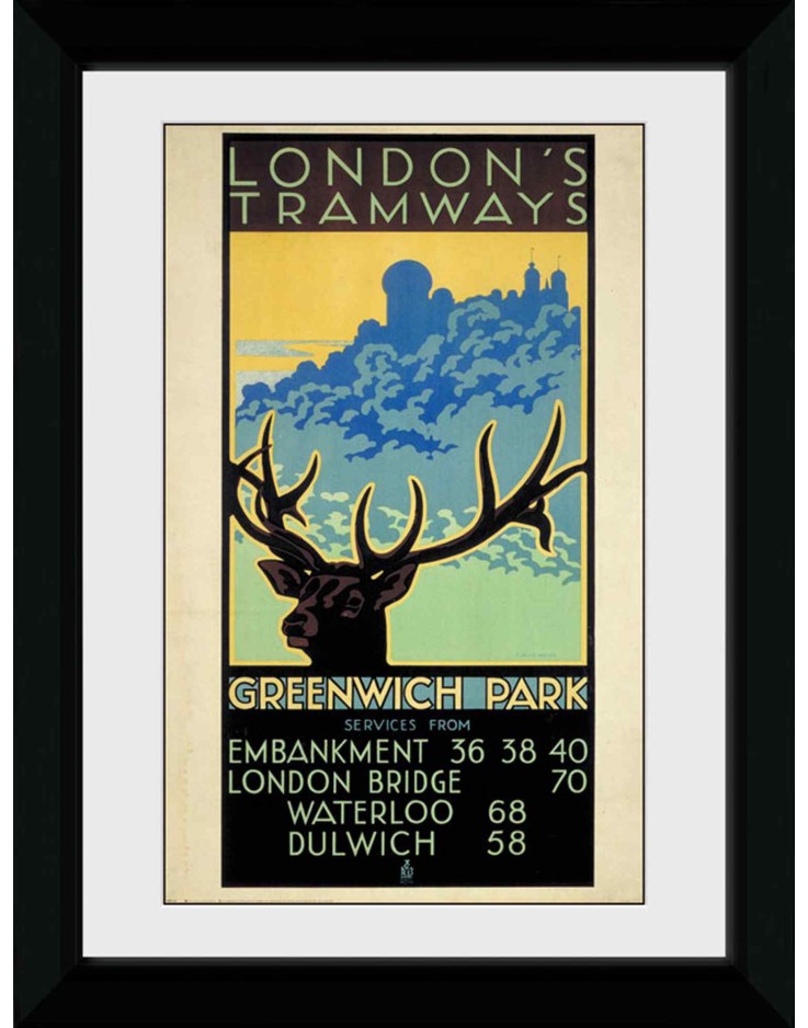 Transport For London Greenwich Park 50 x 70cm Framed Collector Print