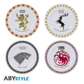 Game of Thrones Houses Set of 4 Porcelain Plates