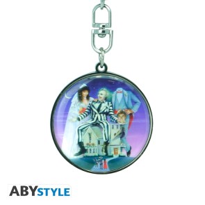 Beetlejuice Maitland Couple Metal Keychain