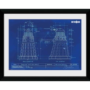 Doctor Who Dalek Blueprint 30 x 40cm Framed Collector Print