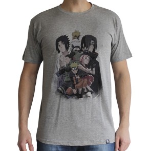 Naruto Shippuden Group Men's T-Shirt - Grey