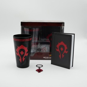 World of Warcraft 400ml Glass & A6 Notebook & Keyring Gift Set