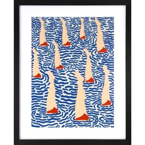 Bañistas - Jota de Jai - 40 x 50cm Framed Print