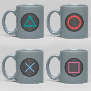 Playstation Buttons Set of 4 Espresso Mugs