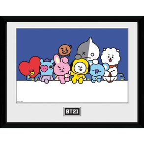 BT21 Group 30 x 40cm Framed Collector Print