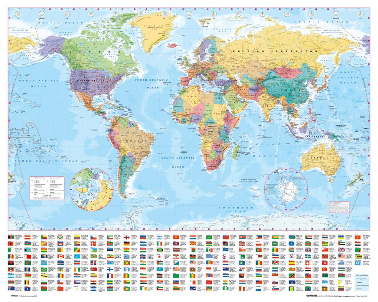 World Map Mini Poster – Calendar Store