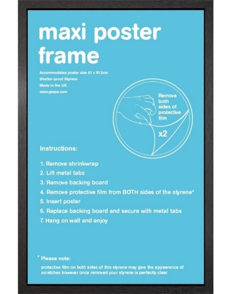 standard poster frame sizes